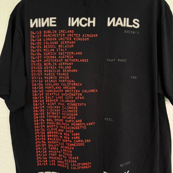 Nine Inch Nails Peel It Back Tour Shirt Mens Large Concert Merch NIN Black 2025 - Picture 6 of 11